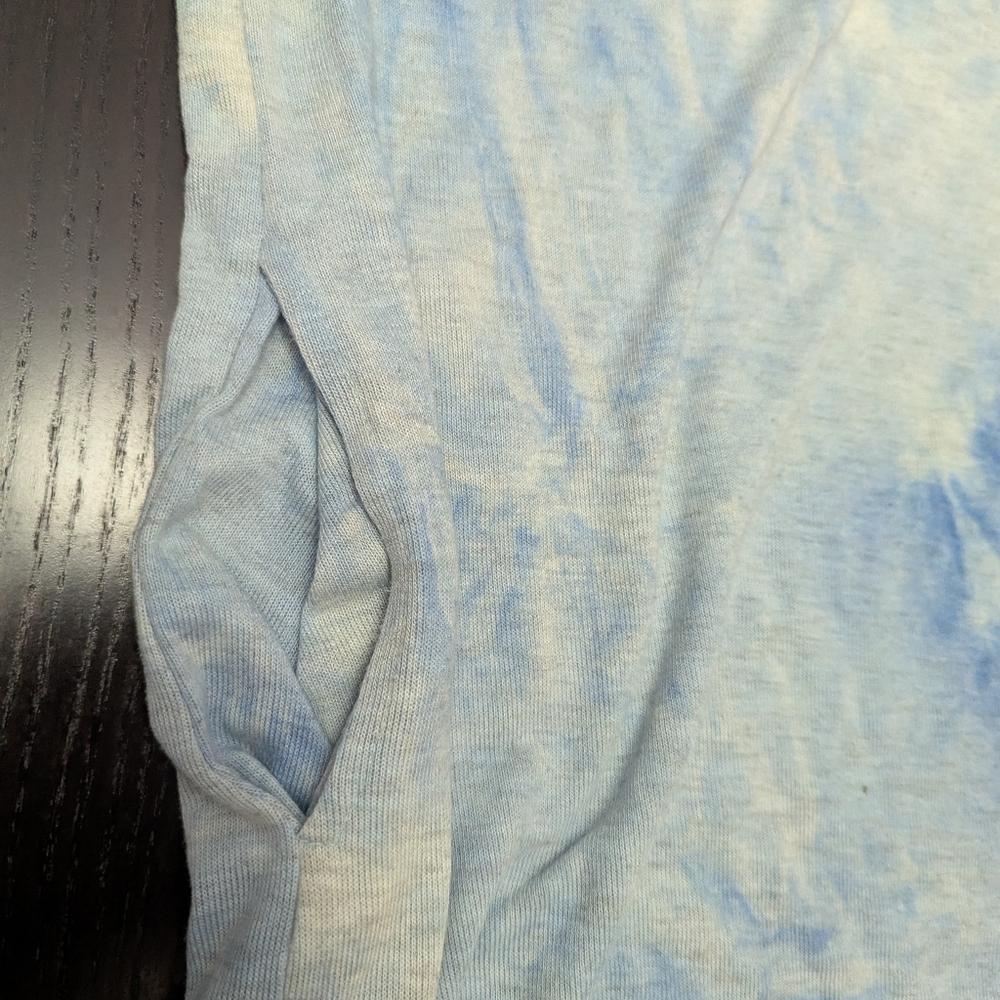 Citron Light Blue Ruffled Sleeve Top Y2K 90s Style Tye Dye - Picture 6 of 10